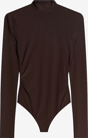 Bershka Koszula body w kolorze brązowy: przód