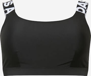 Bustieră Sutien de costum de baie sport de la ADIDAS PERFORMANCE pe negru: față