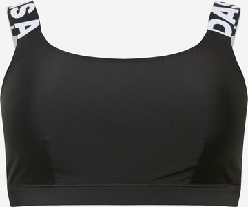 ADIDAS PERFORMANCE - Top de bikini deportivo en negro: frente
