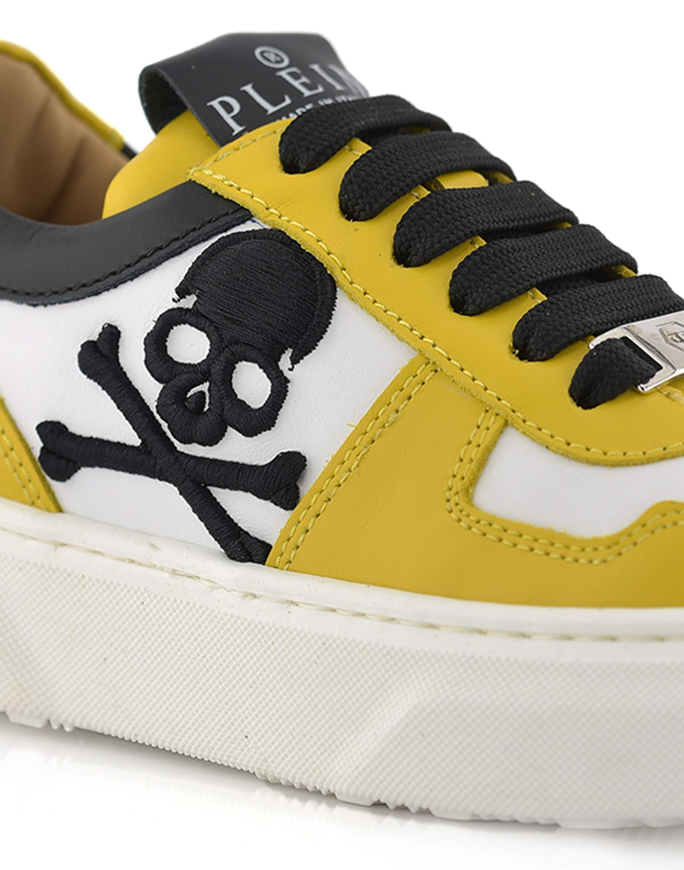 Philipp Plein - Sapatilhas ' Skull ' em amarelo