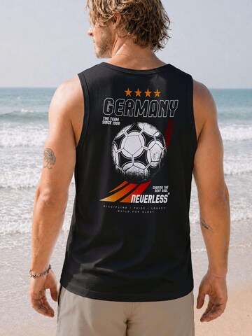 Neverless Shirt 'Retro Fußball'‌ in Schwarz