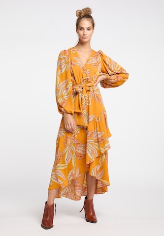 IZIA Obleka 'Hoona' | oranžna barva: sprednja stran