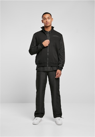 Urban Classics Zip-Up Hoodie in Black