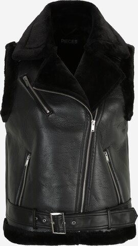 Pieces Petite Vest in Black: front