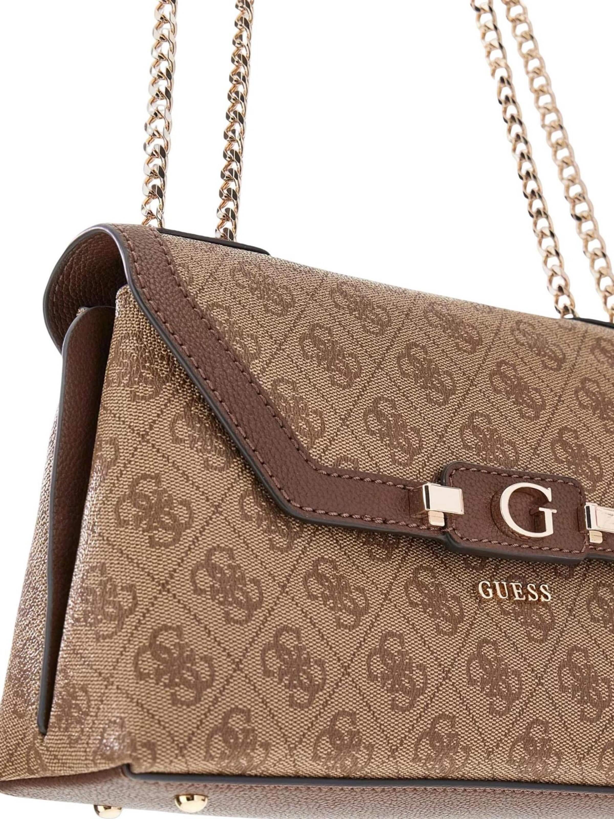 GUESS Τσάντα ώμου 'COLEEN LOGO SMALL SA HWSG97 49210' σε καφέ