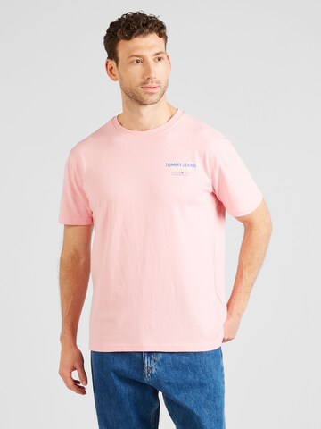 Tommy Jeans Majica | roza barva: sprednja stran
