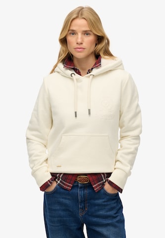 Sweat-shirt 'Finest' Superdry en beige : devant
