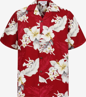 Pacific Legend Hemd 'Enzian' in Rot: Vorderseite