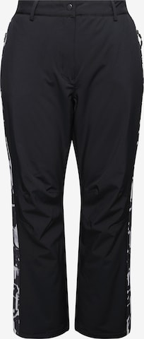Ulla Popken Regular Outdoorhose in Schwarz: Vorderseite