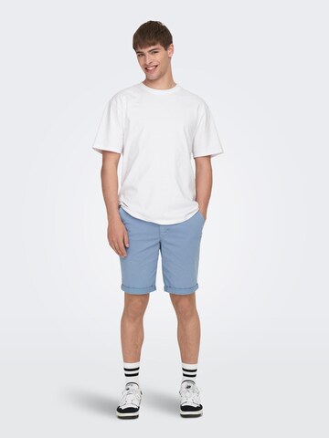 Only & Sons Regular Shorts 'Peter' in Blau