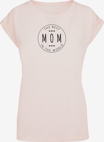 Merchcode T-Shirt 'Mothers Day - The Best Mom' in Pink: predná strana