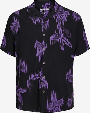 JACK & JONES Button Up Shirt 'Flow' in Black: front