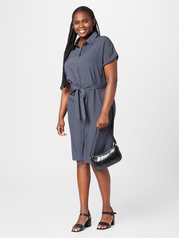 ONLY Carmakoma Shirt Dress 'Diega' in Blue