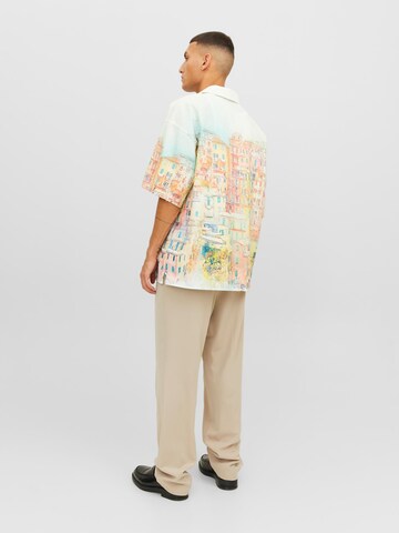 žalia JACK & JONES Patogus modelis Marškiniai 'SORRENTO'