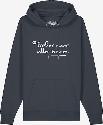 Watapparel Sweatshirt 'Früher War Alles Besser' in Grijs: voorkant