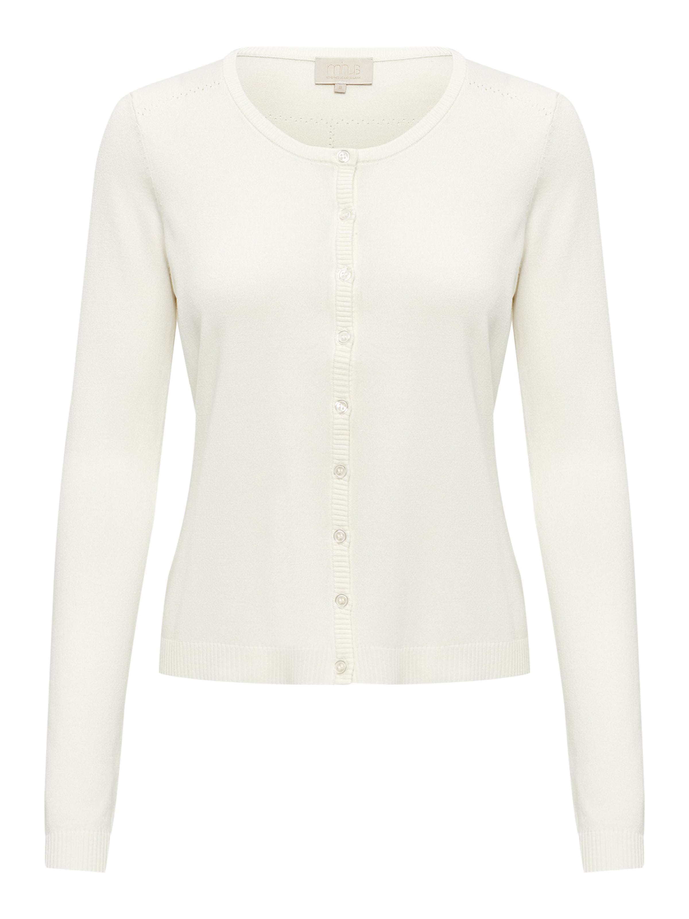 minus Strickjacke 'New Laura' in Weiß: Vorderseite