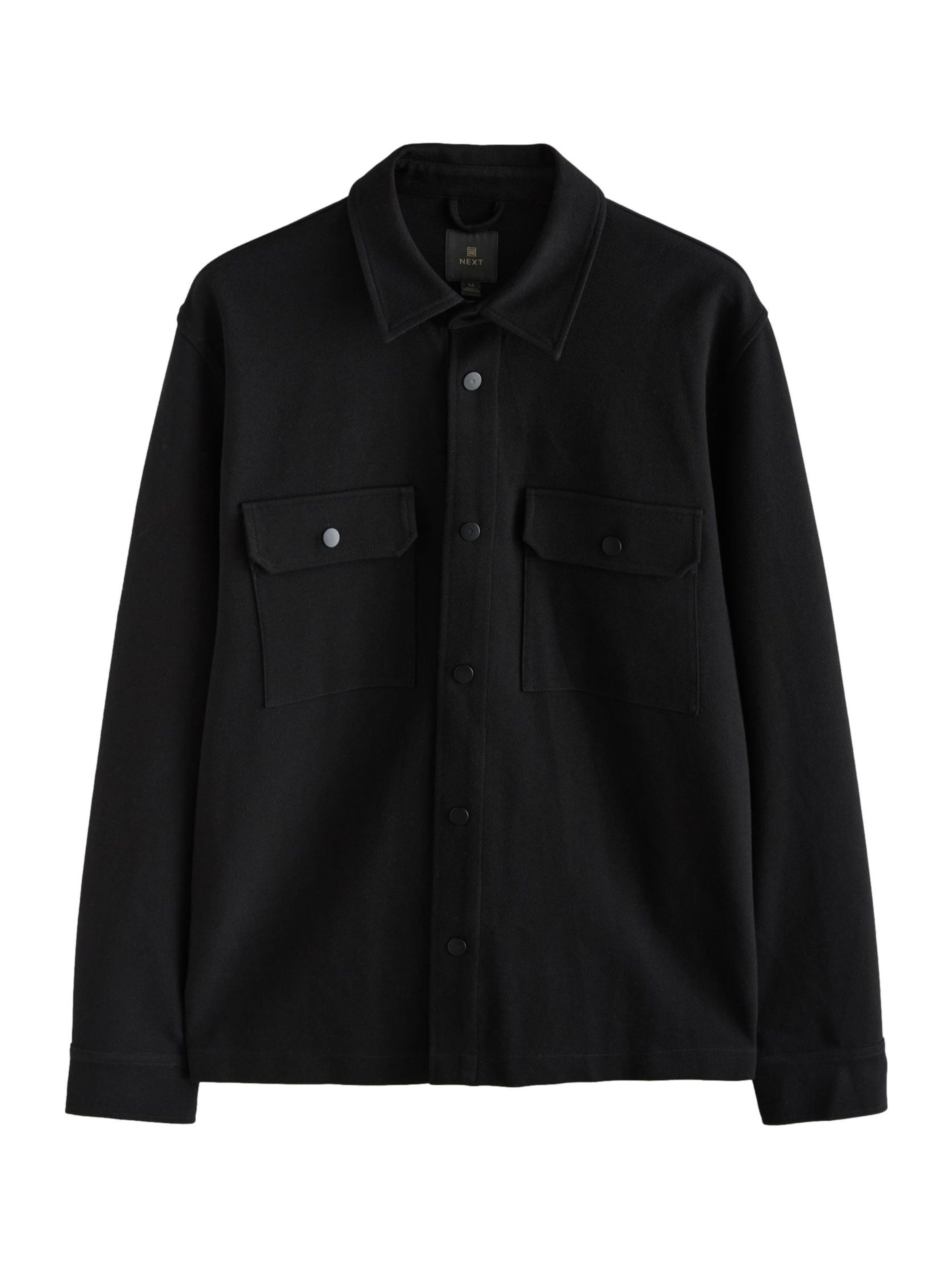 Next Regular fit Πουκάμισο σε μαύρο: μπροστά