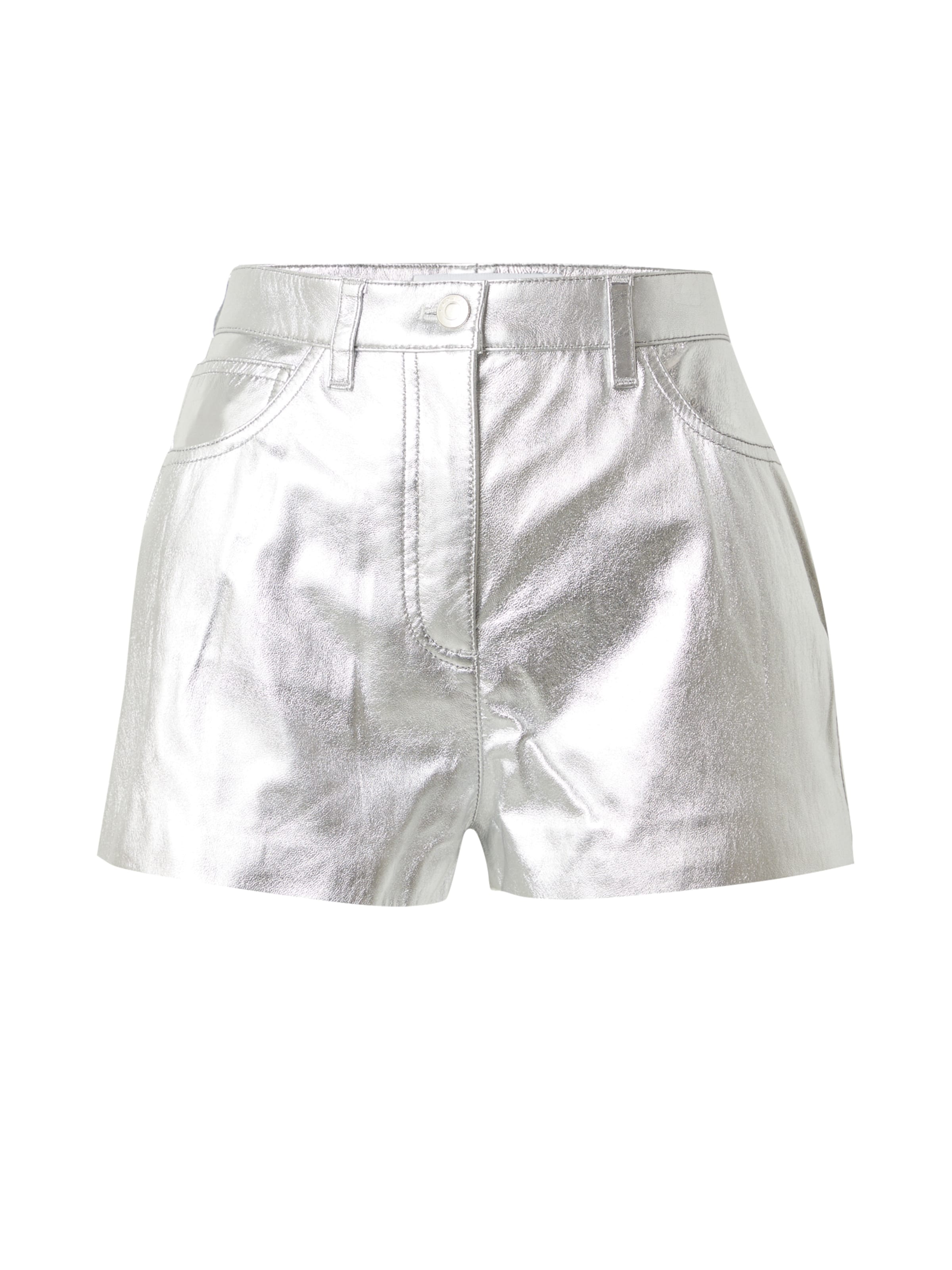 IRO Normální Kalhoty – stříbrná: přední strana