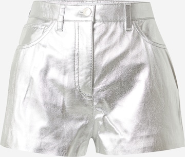 IRO Regular Trousers in Silver: front