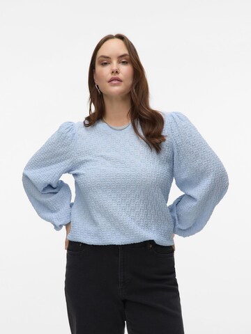 Vero Moda Curve Bluse 'VMCFlower' i blå: forside