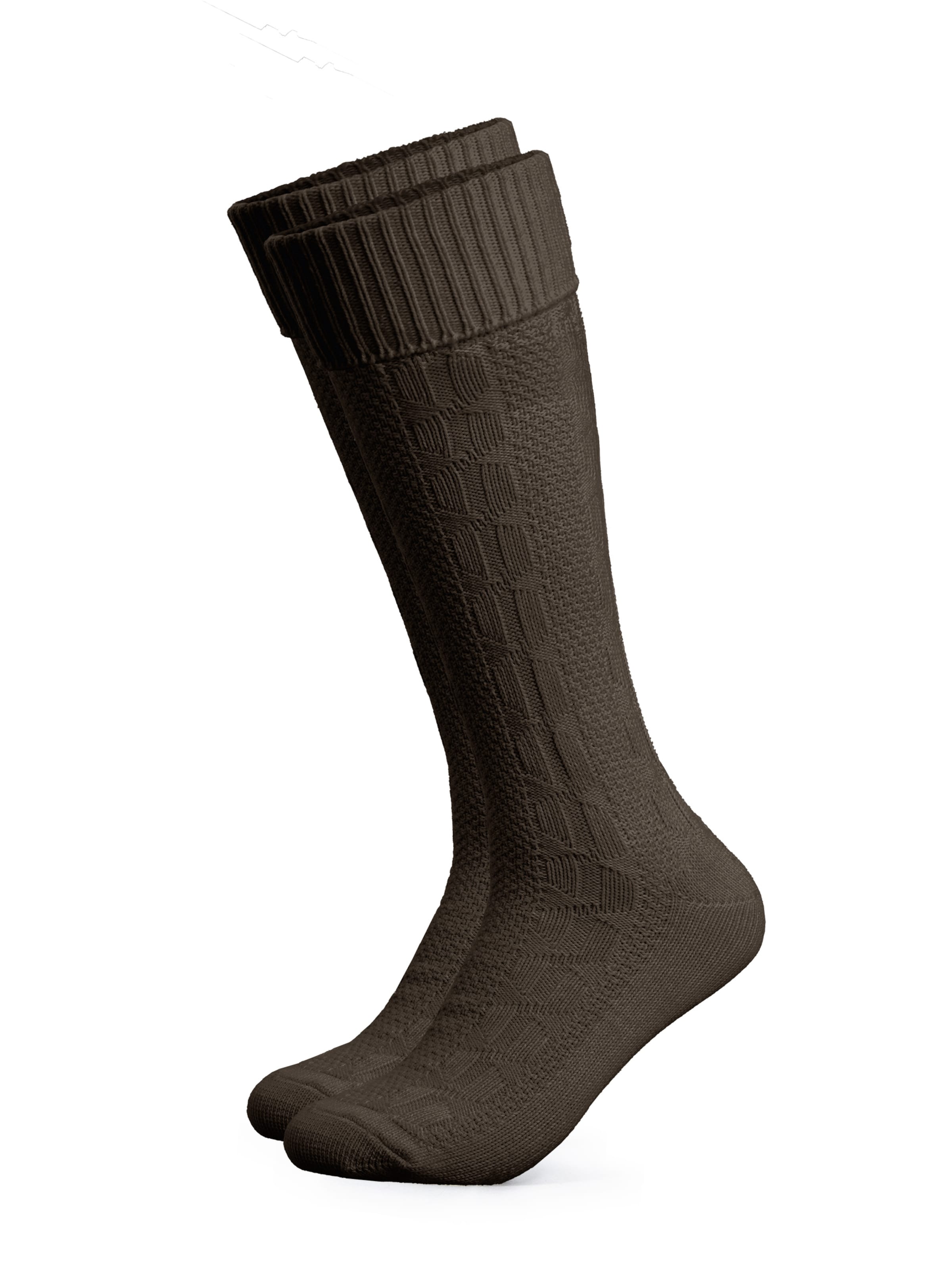 HerzSticht Trachtensocken 'Silberdistel'‌‌‌‌‌‌ in Braun: Vorderseite