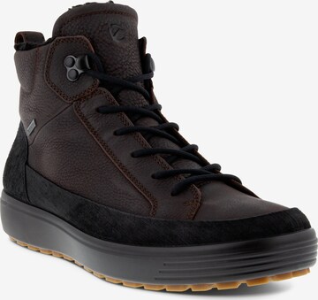 ECCO Lace-Up Boots in Brown: front