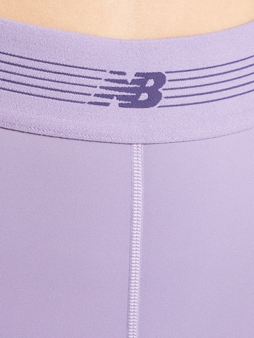 new balance Skinny Športne hlače 'AC Fitted 5' | vijolična barva