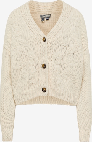 Cardigan 'Imane' DreiMaster Vintage en beige : devant