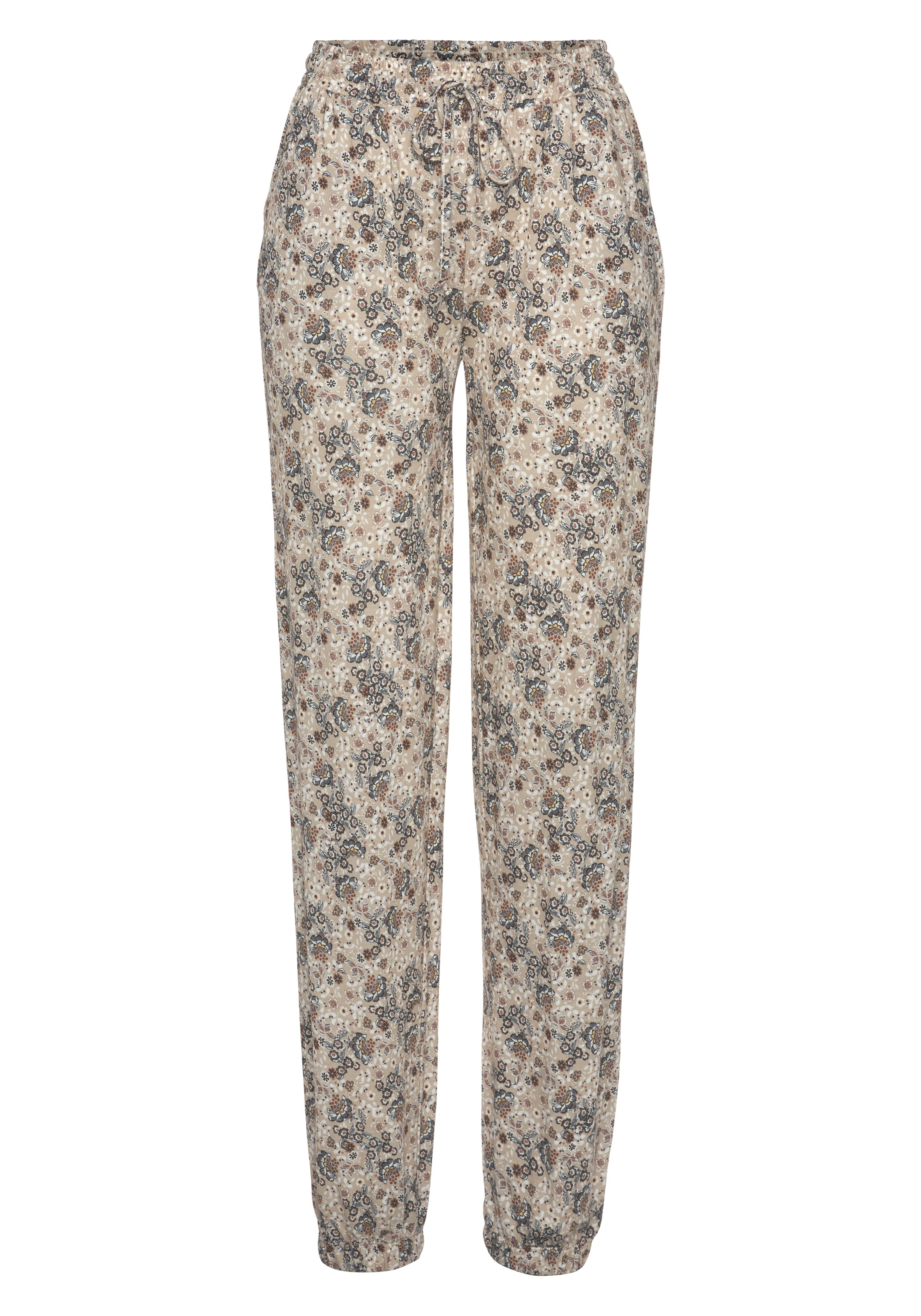 VIVANCE Tapered Pants in Beige: front