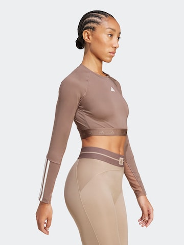 T-shirt fonctionnel 'HYPERGLAM' ADIDAS PERFORMANCE en marron : devant