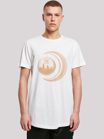 T-Shirt 'Harry Potter Hogwarts Moon' F4NT4STIC en blanc : devant