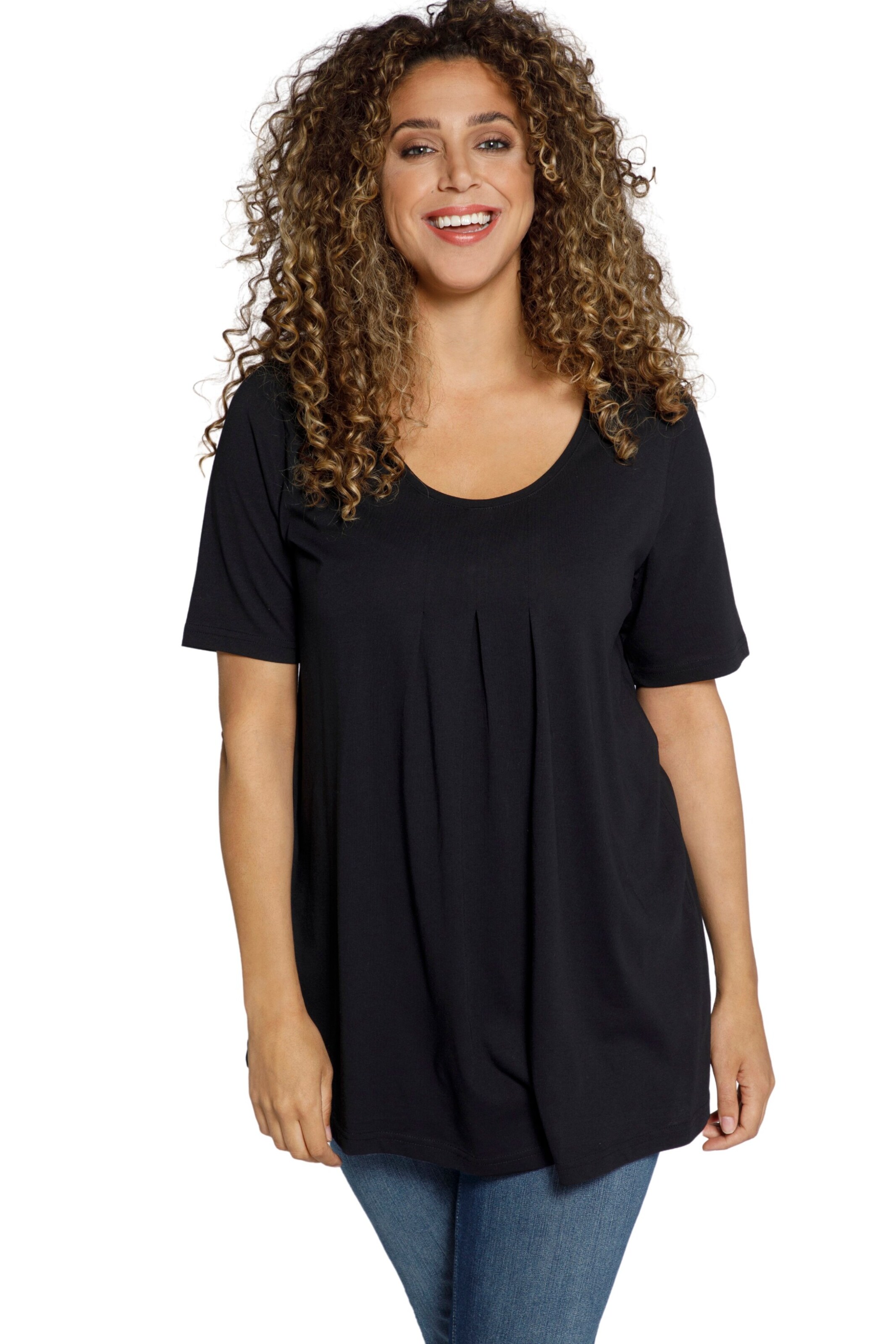 Ulla Popken Shirt in Black: front