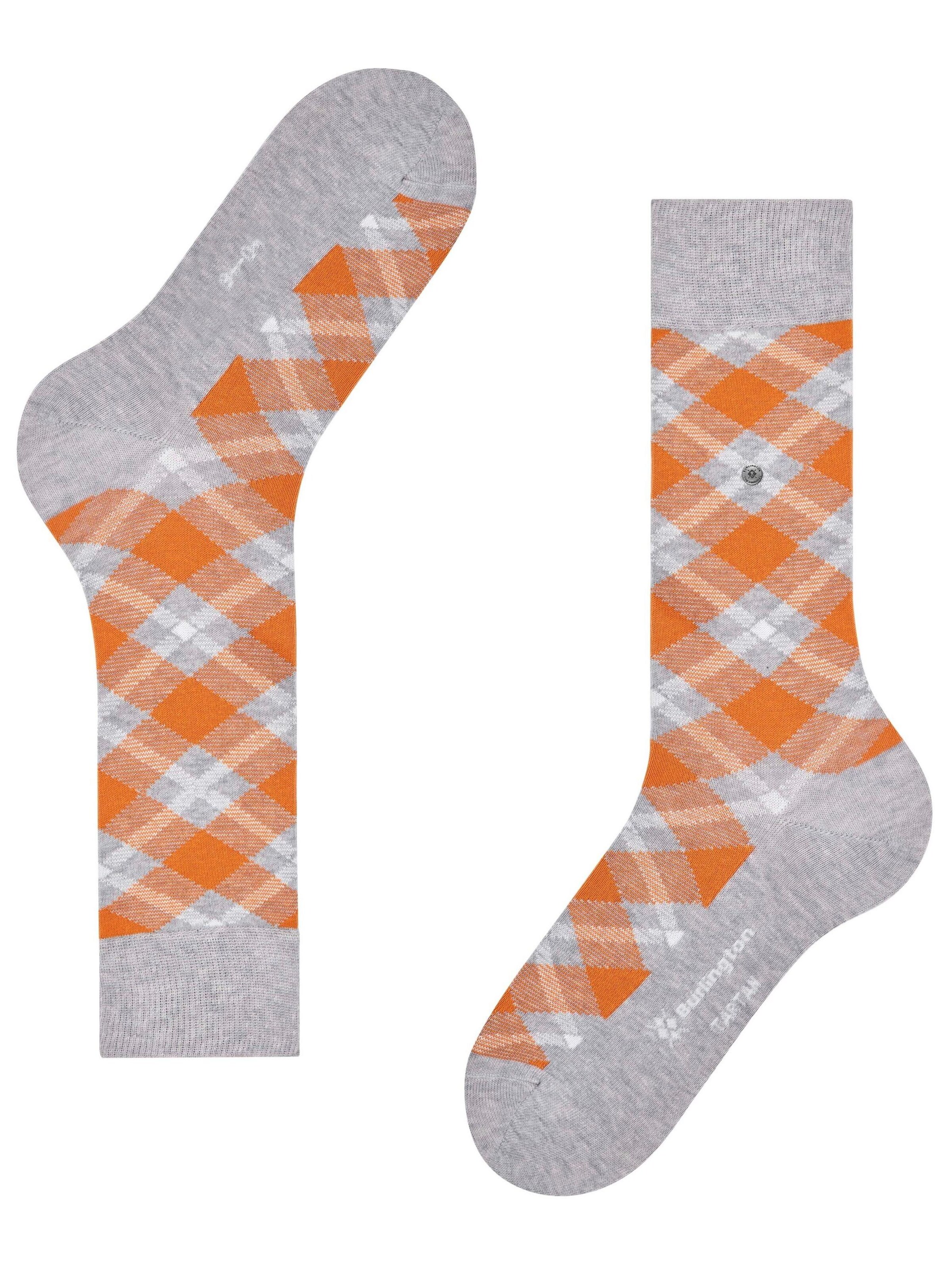 BURLINGTON Socks 'Tartan' in Grey