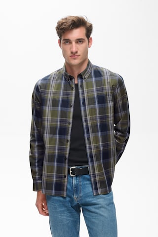 Matinique - Comfort Fit Camisa 'Trostol' em verde: frente