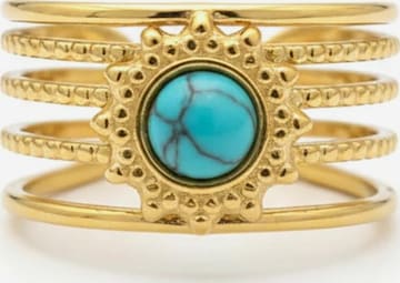 Anello 'Turchese' di ETNÉE in oro: frontale