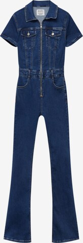 Pull&Bear Jumpsuit in Blauw: voorkant