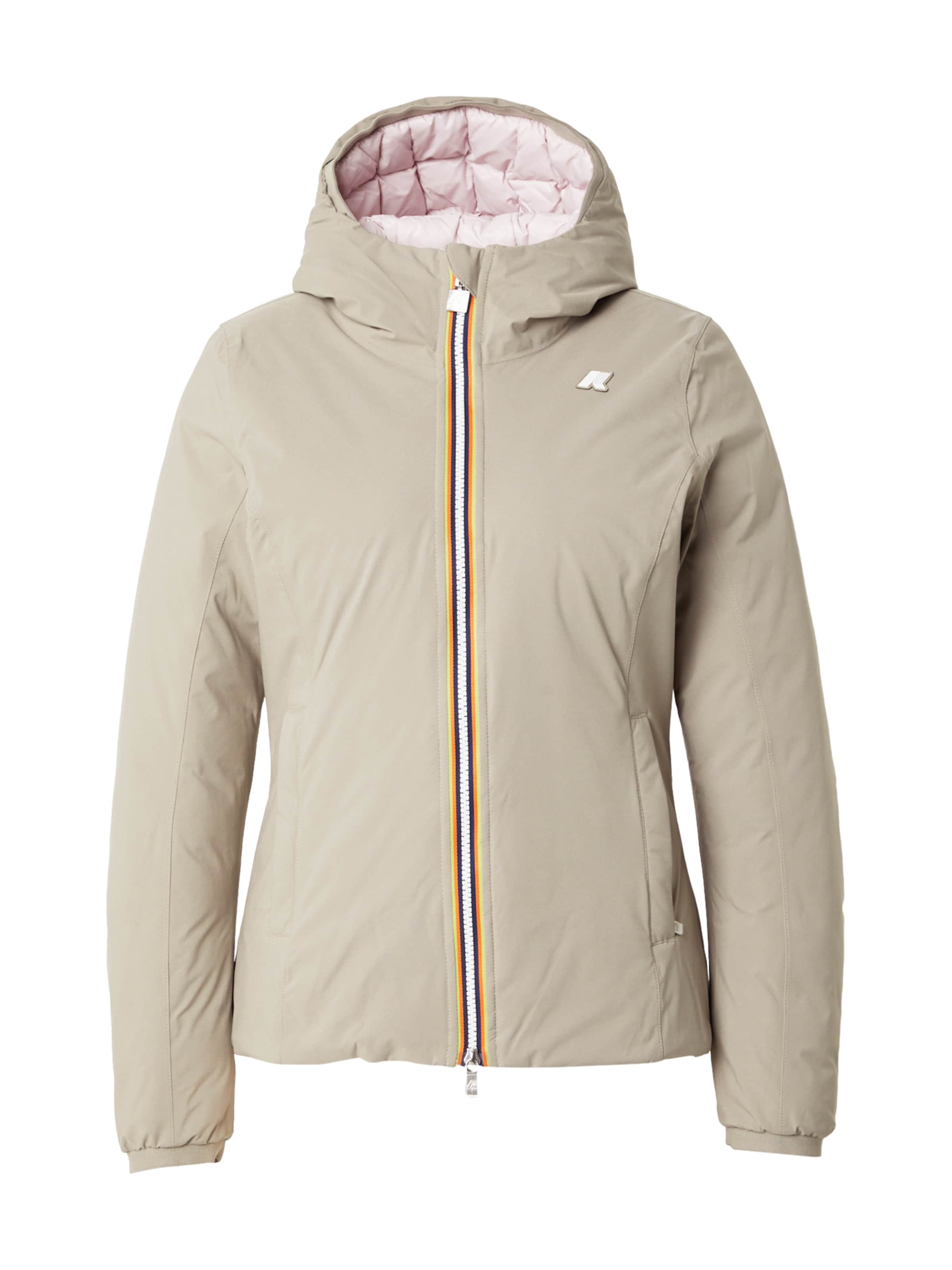 K-Way Φθινοπωρινό και ανοιξιάτικο μπουφάν σε μπεζ: μπροστά