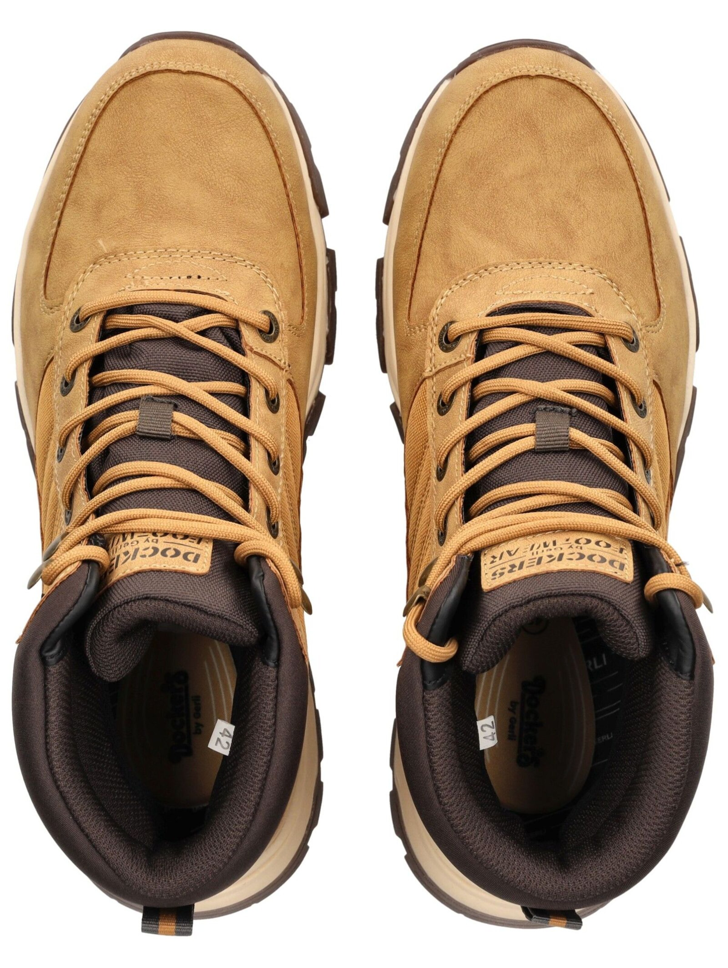 Dockers by Gerli Lace-Up Boots in Yellow