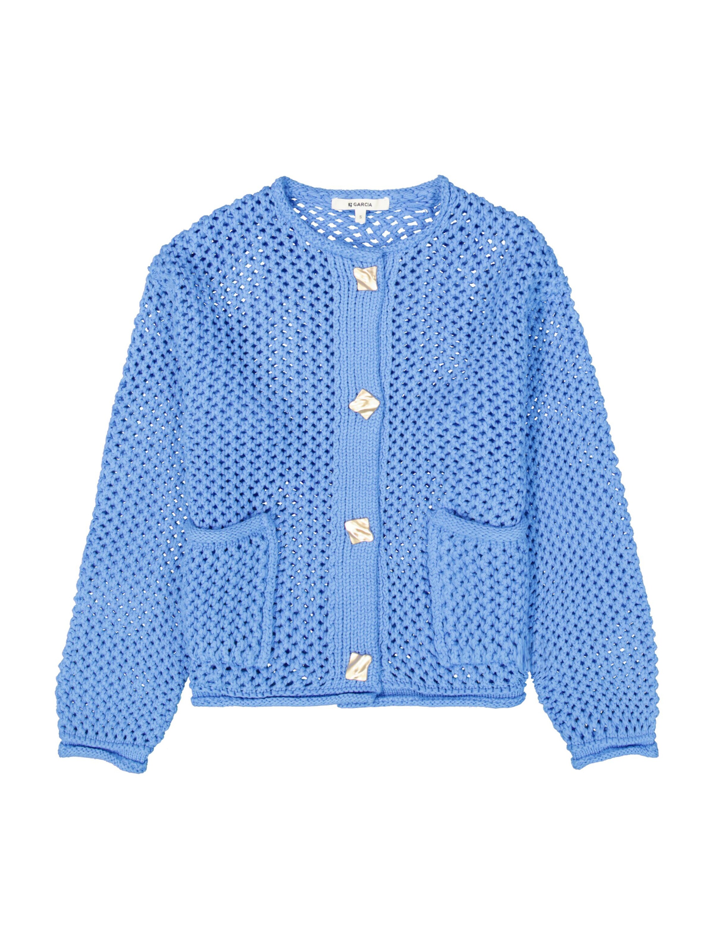 GARCIA Knit cardigan in Blue: front