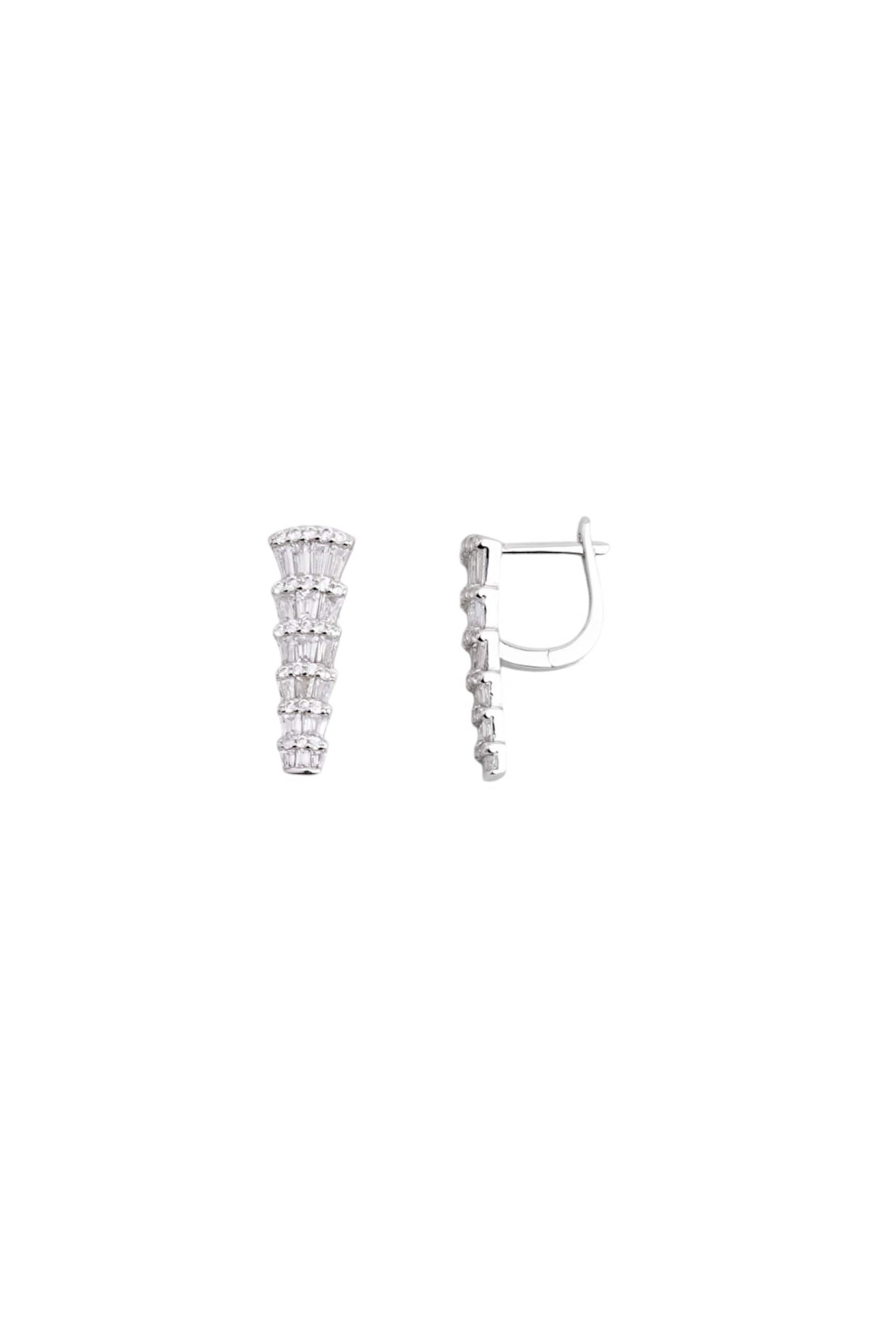 Boucles d'oreilles So Chic en argent : devant