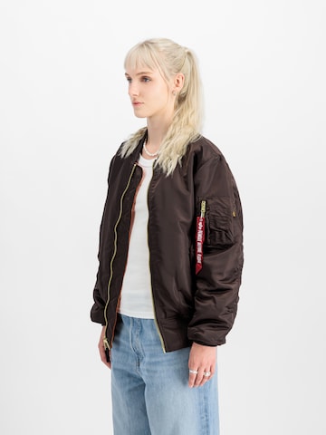 ALPHA INDUSTRIES Prehodna jakna 'MA-1 Heritage' | rjava barva: sprednja stran