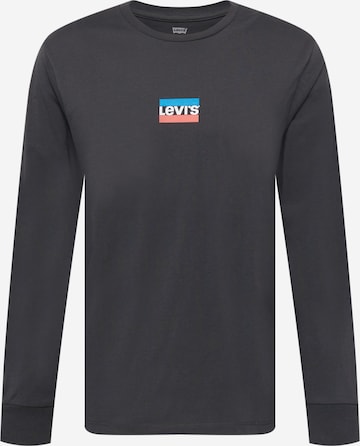 LEVI'S ® Shirt 'LS Std Graphic Tee' in Zwart: voorkant