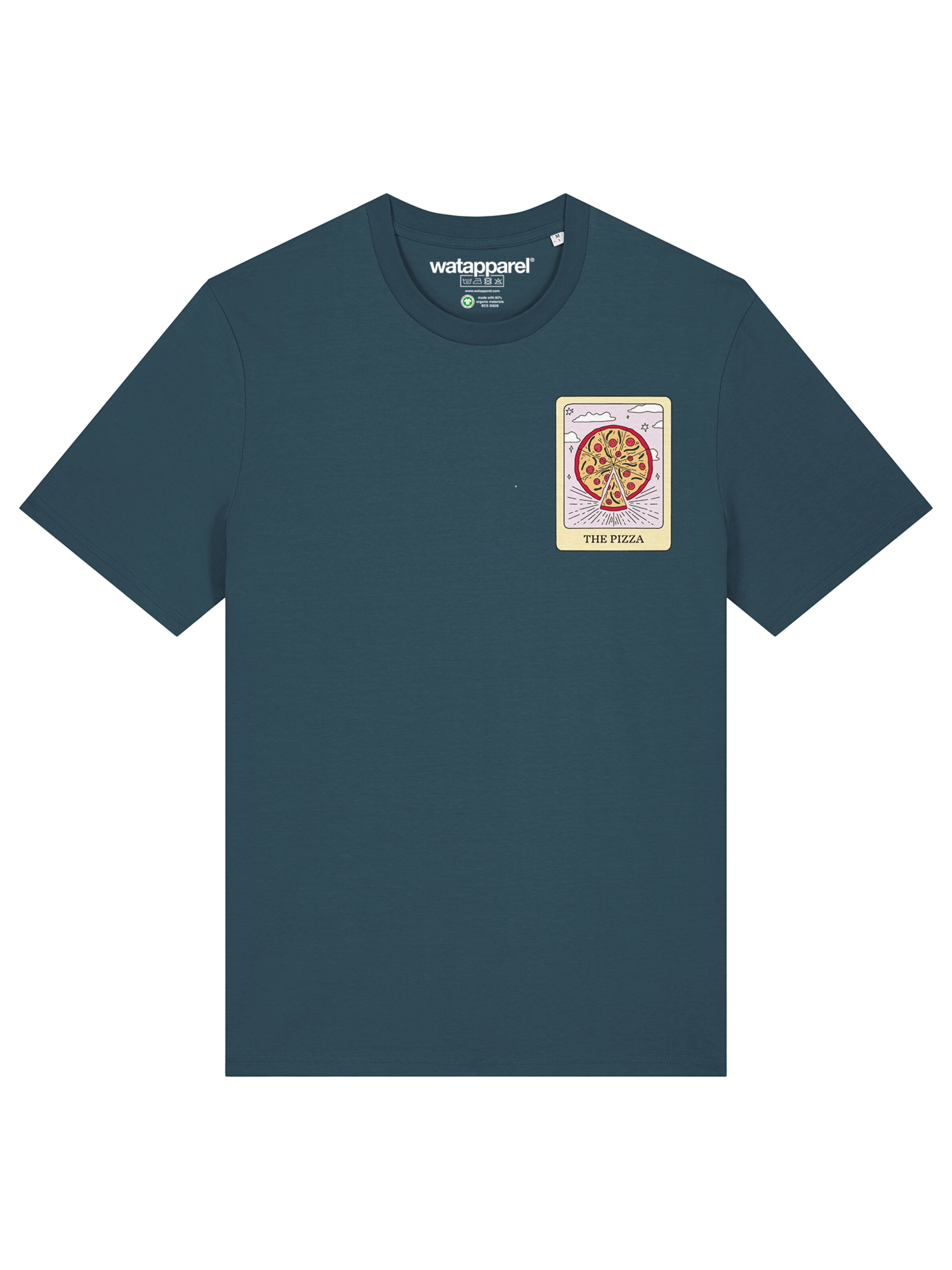 T-Shirt 'Tarot The Pizza' Watapparel en bleu : devant