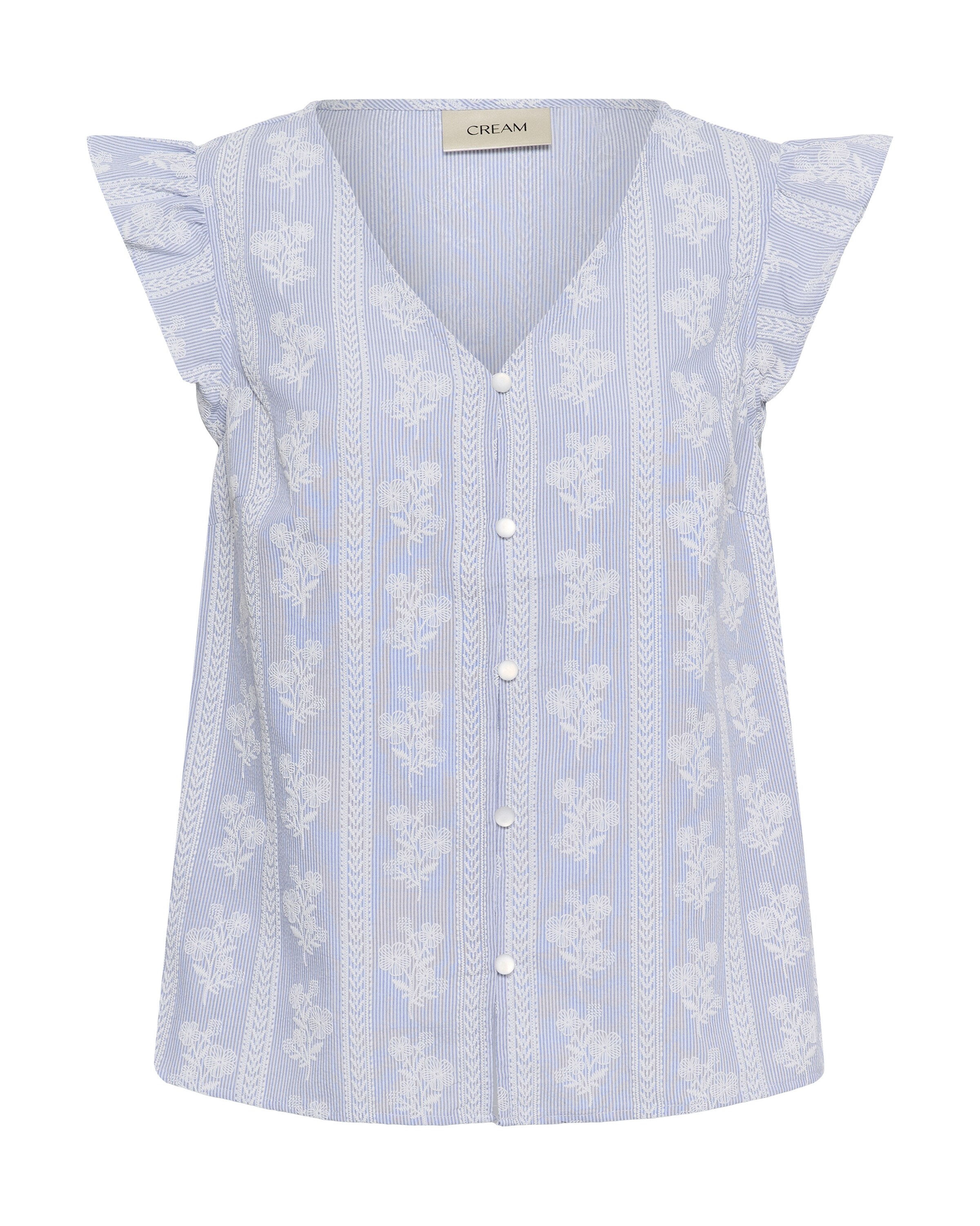 Cream Chemisier 'CRAmmeli' en XS en bleu-gris / blanc, Vue avec produit