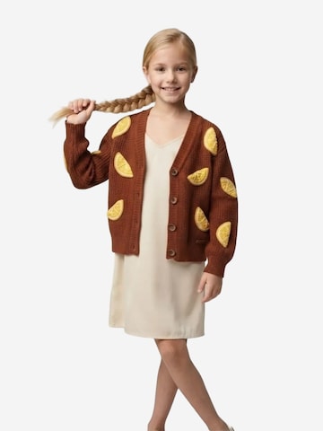 Cardigan Hilal Akinci Kids en marron