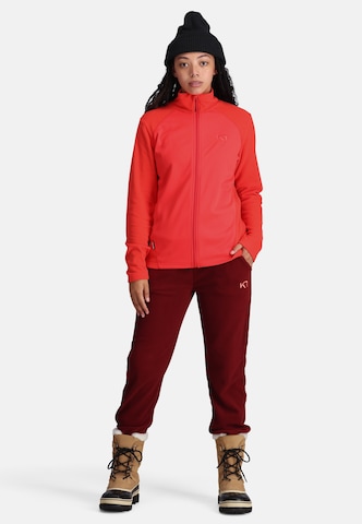 Kari Traa Athletic Fleece Jacket 'Kari' in Red