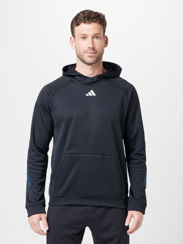 ADIDAS PERFORMANCE Sport sweatshirt 'Train' i svart: framsida