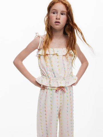 Desigual Štandardný strih Nohavice - Biela