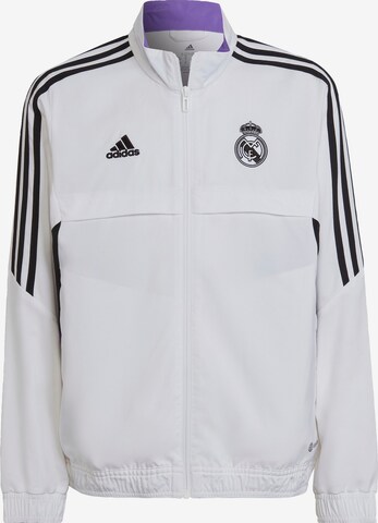 ADIDAS PERFORMANCE Athletic Jacket 'Real Madrid Condivo 22' in White: front