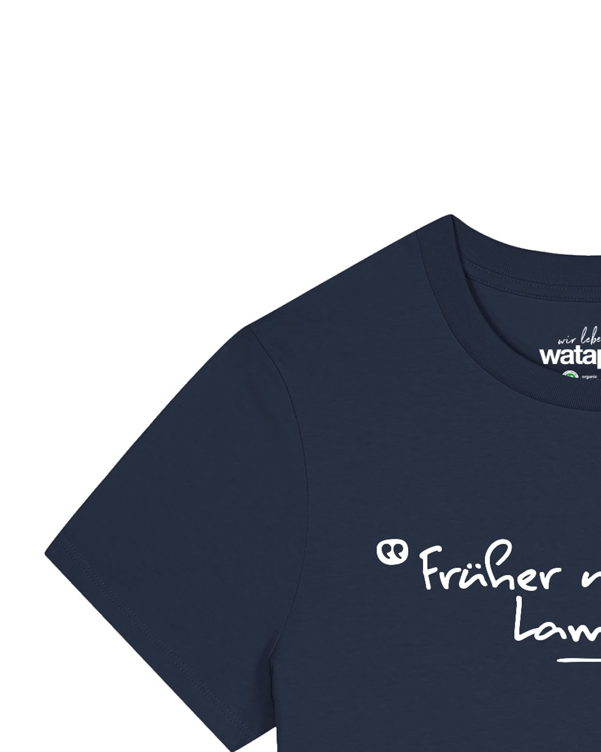 T-shirt 'Früher War Mehr Lametta' Watapparel en bleu